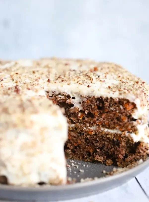 Low Carb Carrot Cake with Cream Cheese Frosting