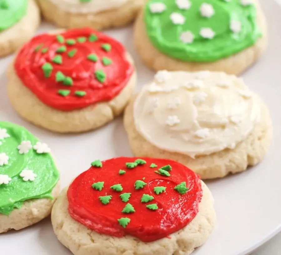 Lofthouse Style Christmas Frosted Sugar Cookies {Gluten Free