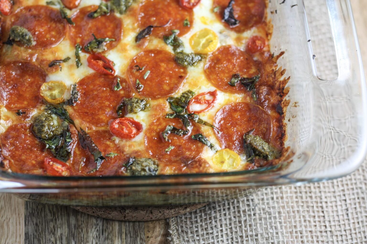 Keto Pepperoni Pizza Casserole Recipe Keto Beginners